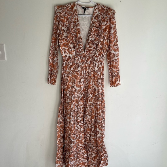 MAJE Printed Cotton Dress Size 40 - Picture 4 of 7